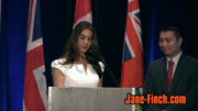 Nazanin Afshin-Jam introduces Paul Nguyen at the 2010 Paul Yuzyk Award ceremony