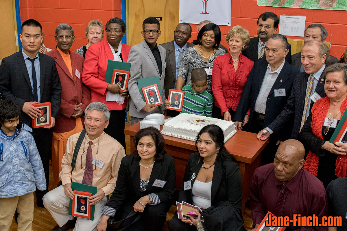 David Nguyen with fellow recipients and MP Judy Sgro