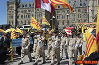 Freedom Flag Raising Ceremony at Parliament Hill iin Ottawa