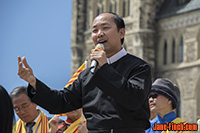 Freedom Flag Raising Ceremony at Parliament Hill iin Ottawa